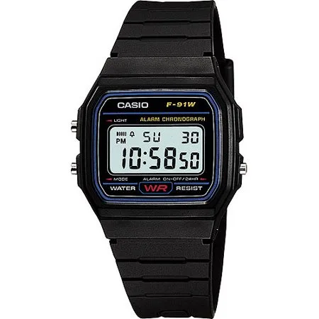 Casio Mens Casual Ana-Digi Gold Dial Sports Watch, Black Resin Strap