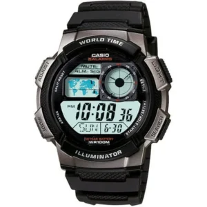 Casio Men's Digital Sport Watch With Time Zone Display, Resin Band