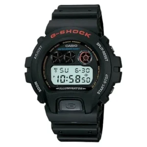 Casio Men's G-Shock Stainless Steel Digital Watch, Black Resin Strap