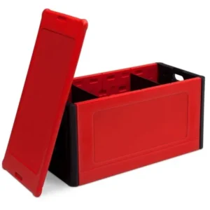 Delta Children Durable Plastic Store and Organize Toy Box, Red