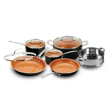 Gotham Steel 10-Piece Nonstick Copper Chefâ€™s Frying Pan & Cookware Set