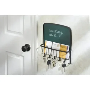 InterDesign York Lyra Mail, Letter Holder, Key Rack Organizer, Wall Mount, Bronze