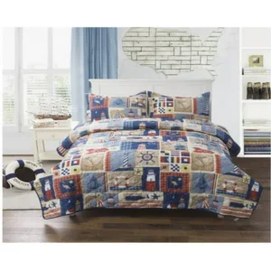 Mainstays Home From The Sea Bedding Quilt