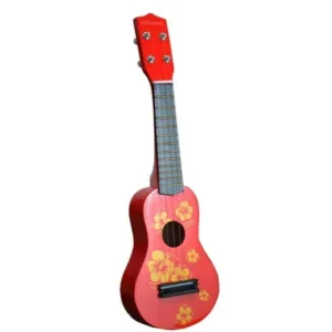 Toy Ukulele 4 string Hawaiian Theme Uke Guitar for Kids - Red