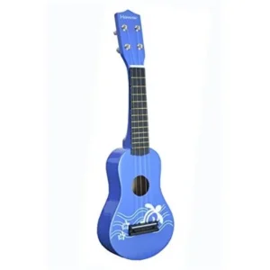 Toy Ukulele 4 string Hawaiian Theme Uke Guitar for Kids - Blue