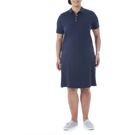Riders by Lee Women's Plus Short Sleeve Polo Shirt Dress