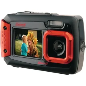 Coleman 2V9WP-R 20.0-Megapixel Duo2 Dual-Screen Waterproof Digital Camera (Red)