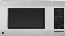 GE - 1.6 Cu. Ft. Full-Size Microwave - Stainless steel