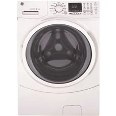 GE 4.3 CU. FT. FRONT LOAD WASHING MACHINE, WHITE, 9 WASH CYCLES
