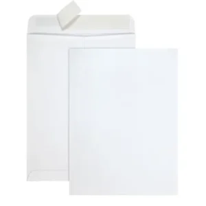 Quality Park Catalog Envelopes, 28 lb. White Wove, (9 x 12 in.), Redi-Strip Closure, 100-Count