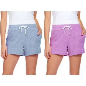 Women's Active Knit Gym Shorts, 2 Pack Value Bundle