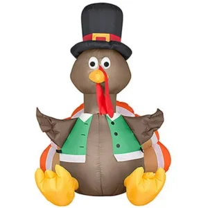 Thanksgiving Airblown Inflatable Small 3.5 ft. Happy Turkey