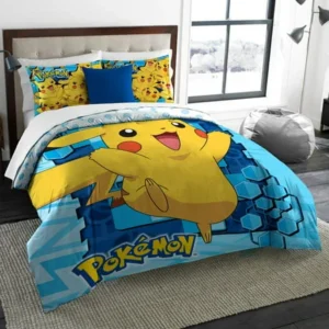 Pokemon Big Pika Twin/Full Bedding Comforter Set - Comes with Comforter and 2 Shams