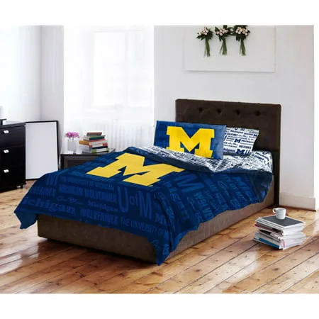 NCAA University of Michigan Wolverines Bed in a Bag Complete Bedding Set