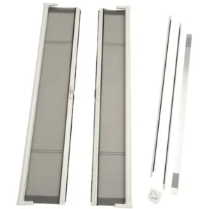 "ODL Brisa Short Double Door Single Pack Retractable Screen for 78"" In-Swing or Out-Swing Doors, White"