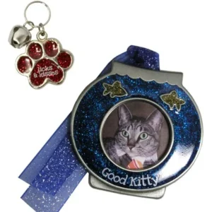 Gloria Duchin Fishbowl Christmas Ornament and Cat Collar Charm Gift Set
