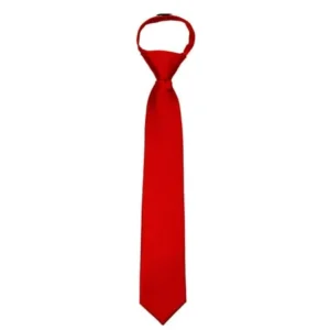 Boys 14 inch Solid Color Zipper Necktie Ties - Many Colors Available