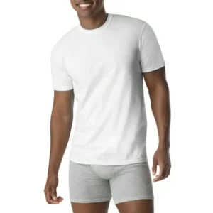 Hanes Mens ComfortSoft White Crewneck T-Shirt, SUPER VALUE 10-Pack