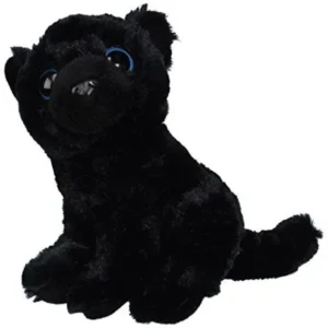 Fiesta Toys Sitting Black Panther with Big Eyes Plush Stuffed Animal Toy, 9"