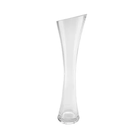 "11.75"" Flared Wide Mouth Transparent Glass Flower Vase"