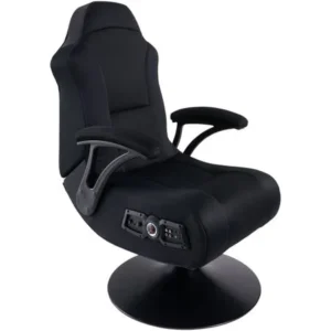 X Rocker X-Pro 300 Black Pedestal Gaming Chair Rocker with Built-in Speakers