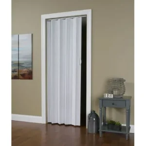 Homestyle Regent Vinyl Accordion Door, 36" x 80", White Mist