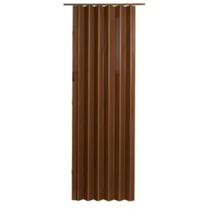 Homestyle Plaza Vinyl Accordion Door, 36" x 96", Pecan