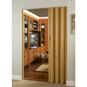 Homestyle Vienna Vinyl Accordion Door, 36" x 80", Oak