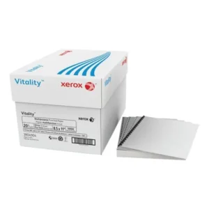 Xerox Vitality Multipurpose Printer Paper, 8 1/2 x 11, White, 5,000 Sheets/CT