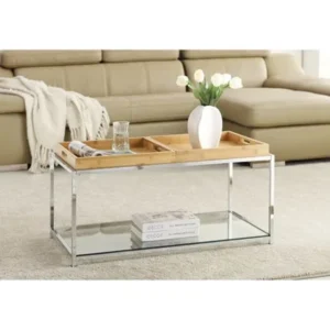 Convenience Concepts Palm Beach Coffee Table with Trays, Multiple Finishes