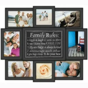 Malden Family Rules 8 Slot 4'' x 6'' Picture Frame