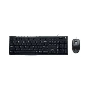 Logitech MK200 Media Combo, Keyboard/Mouse, Wired, USB, Black