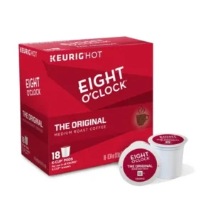 Eight O'Clock Coffee The Original Keurig Single-Serve K-Cup Pods, Medium Roast Coffee, 18 Count