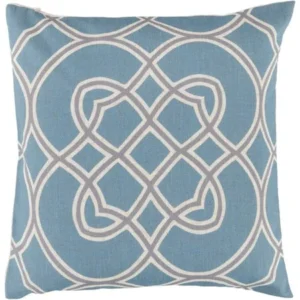 Art of Knot Brayton Hand Crafted Super Scroll Decorative Pillow with Poly Filler, Teal