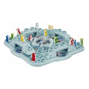 International Playthings Game Zone Pop 'n Drop Penguins - Classic "Pop N Hop" 3-D Board Game With a Slippery Suprprise! Ages 4 and Up