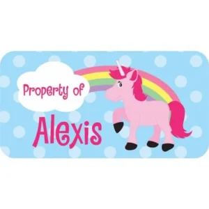 Personalized Kids Property Labels, Unicorn