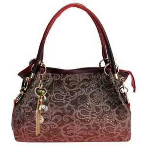 Handbags for Women, Tinksky Faux Leather Purse Ladies Handbag Vintage Designer Handbags Shoulder Bag Hollow Out Design with Fine Pendant Fashion Tote Bag