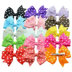 Coxeer(3.1*3.1in/15Pcs/Multicolor)Ribbon Hair Bows Clips Hairpin Hair Accessories for Baby Girls Kids Teens Toddlers Children