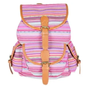 School Backpack, Coofit Colorful Stripe Ethnic Tribal Style Casual Canvas School Bag Bookbag Travel Bag for Girls Women Ladies