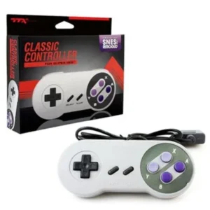 2-Pack Wired Classic Style Controller For Super Nintendo Entertainment System Gray