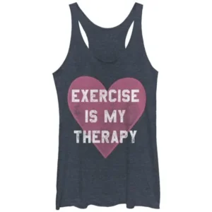 Chin Up Women's Exercise is My Therapy Racerback Tank Top