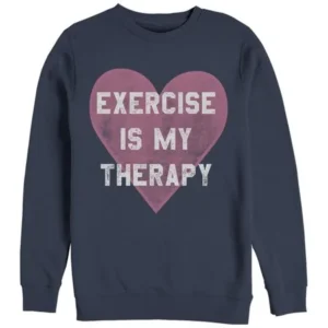 CHIN UP Exercise is My Therapy Womens Graphic Sweatshirt