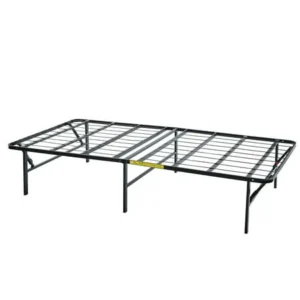Mainstays 14" High Profile Foldable Steel Bed Frame, Powder-coated Steel, Twin