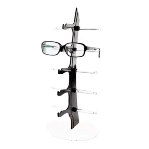 Sunglasses Rack Holder Glasses Sale Show Display Stand Organizer for 5 Pair Sunglasses - Black