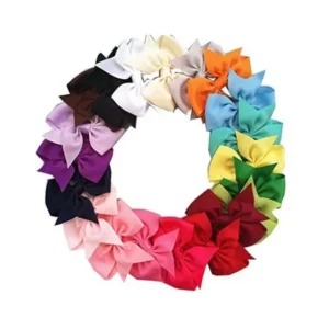 Boutique Hair Bows for Baby Girls Alligator Clip Grosgrain Ribbon Hair Clips with 20 Colors