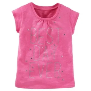 OshKosh B'gosh Little Girls' Best Day Sparkle Tee, 6 Kids