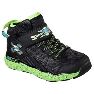 Skechers Boys' Cosmic Foam Sneaker Blk/Lime 2 M US