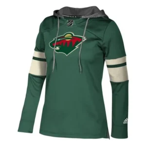 "Minnesota Wild Women's NHL Adidas ""Crewdie"" Pullover Hooded Sweatshirt"