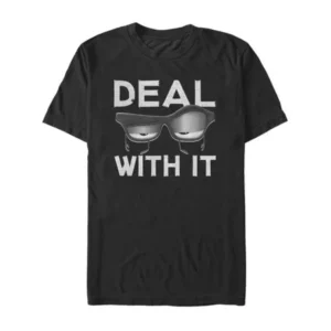 The Emoji Movie Men's Deal With It Glasses T-Shirt