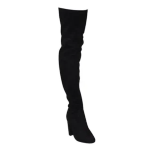 BELLA MARIE AE69 Women's Inside Zipper Wrapped Block Heel Over Knee High Boots